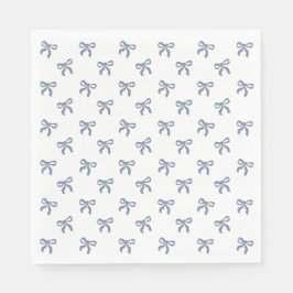 A Little Blue Jean Baby Blue Coquette Bow Serviette
