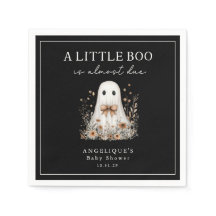 A Little Boo Cute Ghost Wildflowers Baby Shower