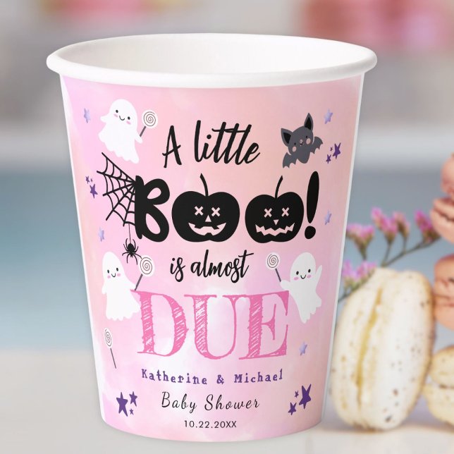 A Little Boo | Halloween Girl Baby Dusche Pappbecher (Von Creator hochgeladen)