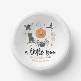 A Little Boo Is Almost Due! Baby Shower Halloween Pappteller