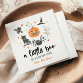 A Little Boo Is Almost Due! Baby Shower Halloween Serviette