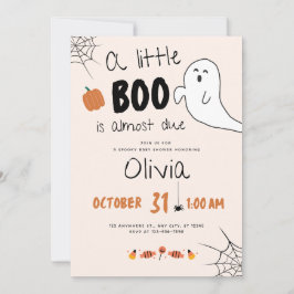 A little Boo Is Almost Due baby shower invitation Einladung