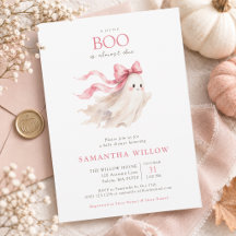 A Little Boo Pink Bow Baby Girl Shower