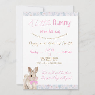 A Little Bunny Baby Shower Invitation Einladung