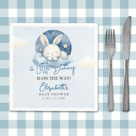 a Little Bunny is on the way Baby Shower Boy Serviette