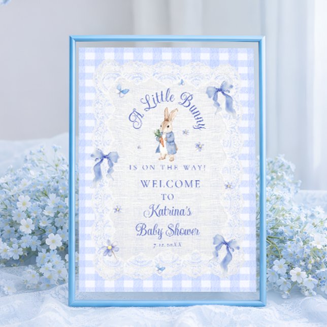 A Little Bunny Is On The Way Baby Shower Welcome Poster (Von Creator hochgeladen)