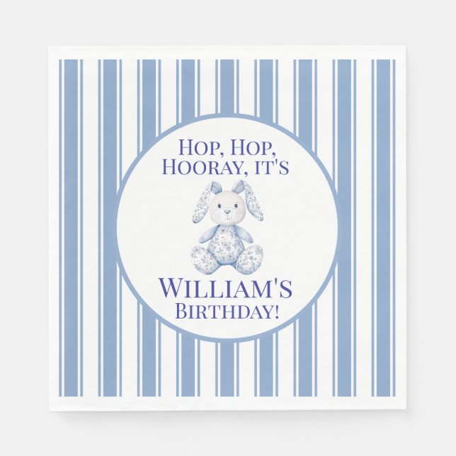 A Little Bunny is Turning One Serviette (Vorderseite)