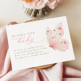A Little Butterfly Floral Books for Baby Card Begleitkarte