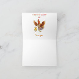 A little chick is on the way dankeskarte