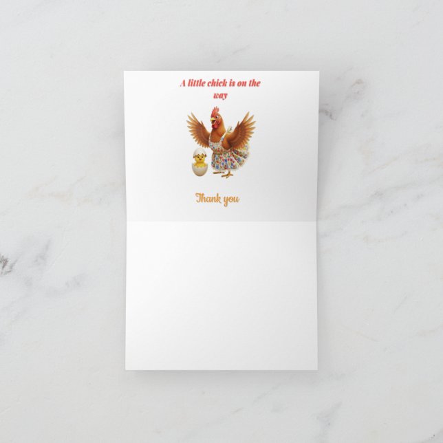 A little chick is on the way  dankeskarte (Innenseite)