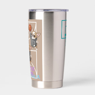 A little Chihuahua who loves basketball Thermobecher