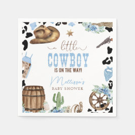 A Little Cowboy Is On The Way Wild Western Serviette