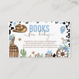 A Little Cowboy Wild Western Boy Blue Baby Book Begleitkarte