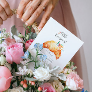 A Little Croissant Is On The Way Baby Shower Einladung