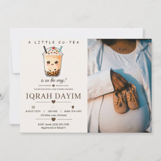 A Little Cu-Tea Boba Gender Neutral Baby Shower  Einladung