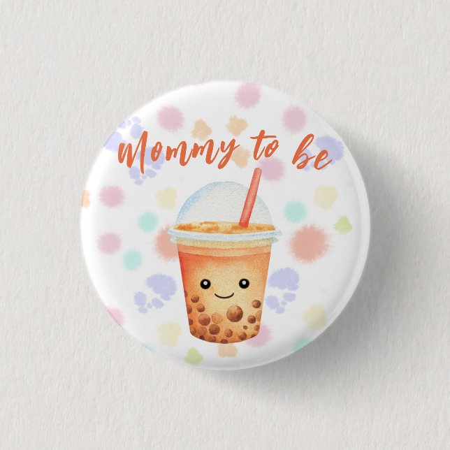 A Little Cu-Tea Bubble Tea - Mommy to be Button (Vorderseite)