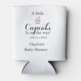 A little cupcake is on its way baby shower name da dosenkühler