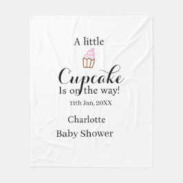 A little cupcake is on its way baby shower name da fleecedecke
