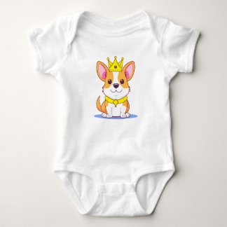 A little cute corgi. baby strampler