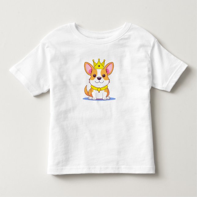 A little cute Corgi Kleinkind T-shirt (Vorderseite)