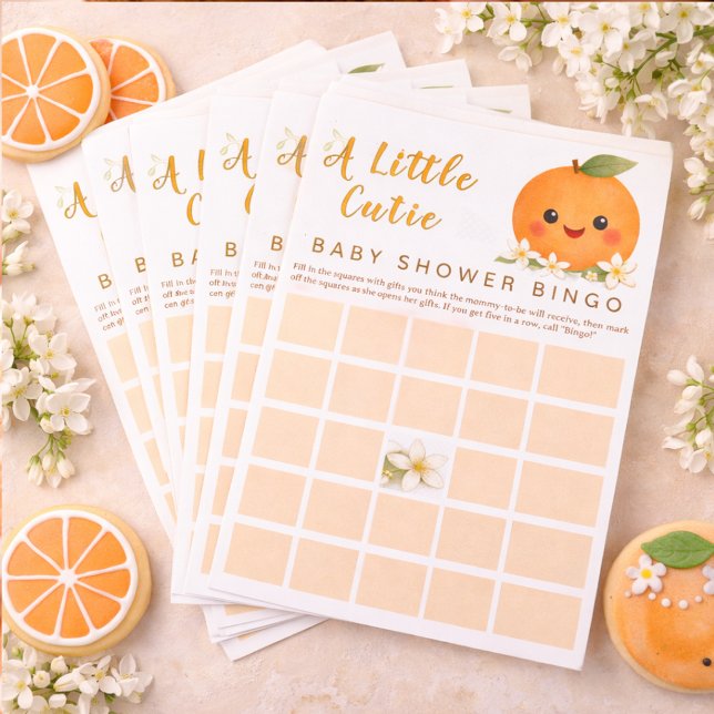 A Little Cutie -  Baby Shower Bingo Game Briefpapier (Von Creator hochgeladen)