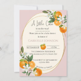 A Little Cutie is on the way girl baby shower Einladung