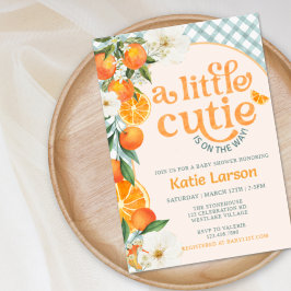 A Little Cutie Orange Baby Shower Invitation | Einladung