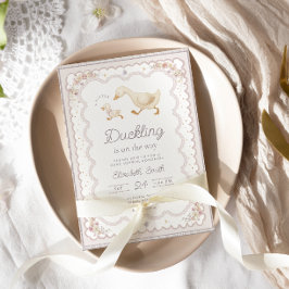 A Little Duckling is on The Way Baby Shower Einladung