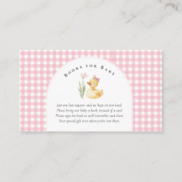 A Little Duckling is on the Way Bow Baby Shower  Begleitkarte