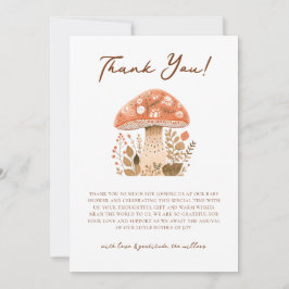 A Little Fun-Guy Mushroom Baby Shower  Dankeskarte