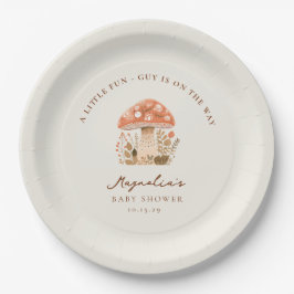A Little Fun Guy Mushroom Fall Baby Shower Pappteller