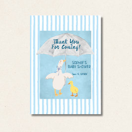 A Little Goose Is On The Way Storybook Baby Shower Dankeskarte