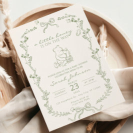 A Little Honey Is On The Way Baby Shower Invite Einladung