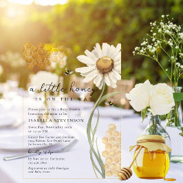 A Little Honey Is On The Way Bee Baby Shower Theme Acryleinladungen