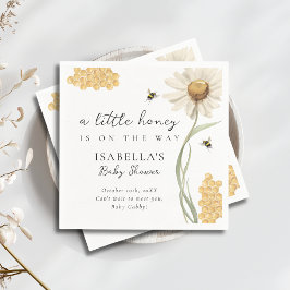 A Little Honey On The Way Personalized Baby Shower Serviette