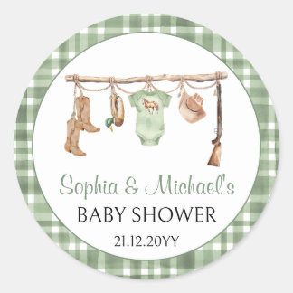 A little hunter baby shower cupcake topper runder aufkleber