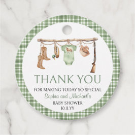 A Little Hunter Is On The Way Baby Shower  Geschenkanhänger
