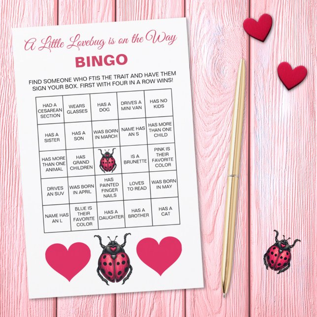 A Little Love Bug Is On The Way Baby Shower Bingo  (Von Creator hochgeladen)