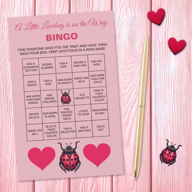 A Little Love Bug Is On The Way Baby Shower Bingo  (Von Creator hochgeladen)