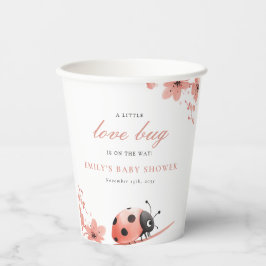 A Little Love Bug Is On The Way Baby Shower Pappbecher