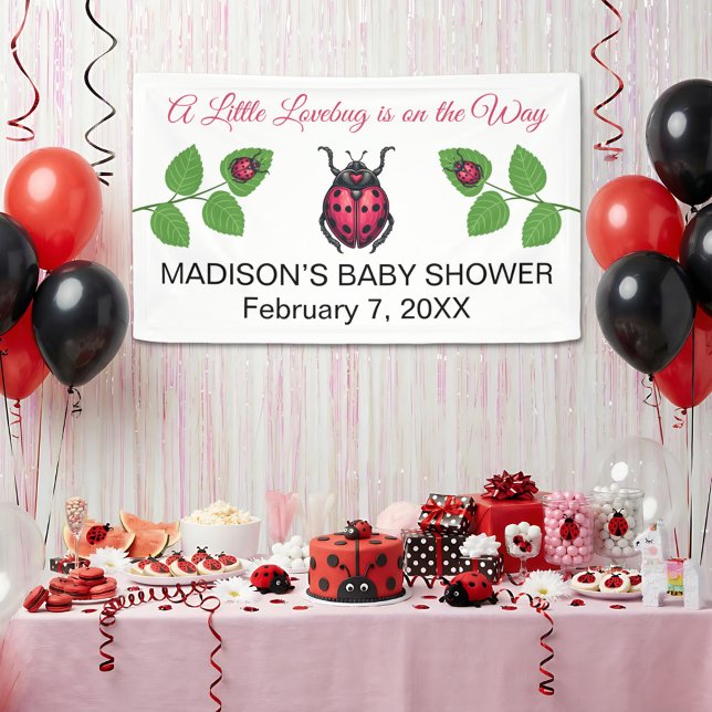 A Little Love Bug Is On The Way Ladybug Banner (Von Creator hochgeladen)