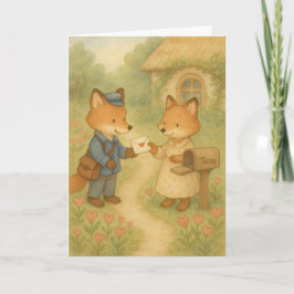 A Little Love Letter – Fox Mail Valentine Karte