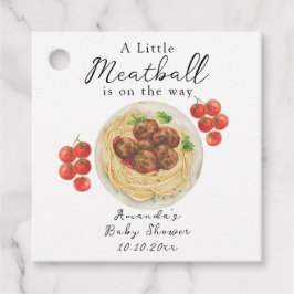 A little Meatball is on the way Baby Shower Geschenkanhänger