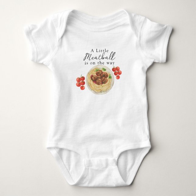 A little Meatball is on the way Baby Shower Strampler (Vorderseite)