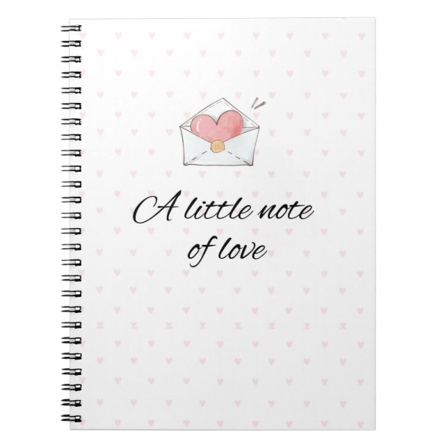 A Little Note of Love Notebook Notizblock (Vorderseite)
