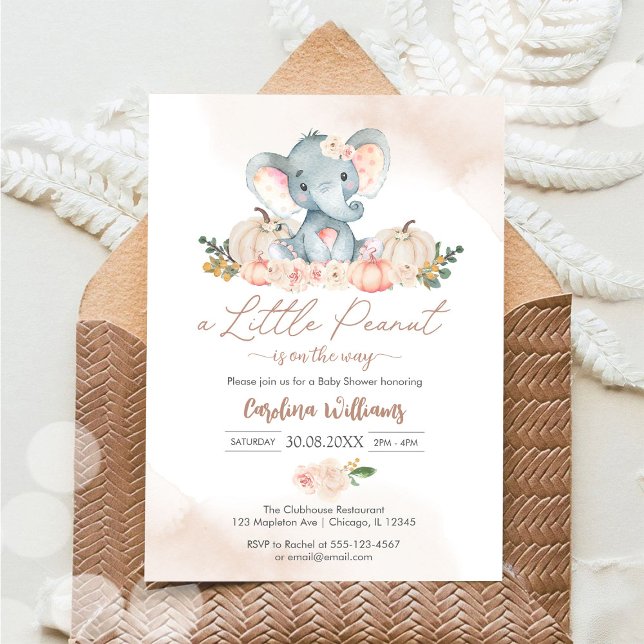 A Little Peanut Baby Shower Invitation Einladung (Von Creator hochgeladen)