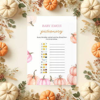 A Little Pumpkin Baby Shower | Emoji Pictionary Einladung