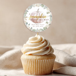 A Little Pumpkin Blush Fall Baby Shower Favor Stic Runder Aufkleber