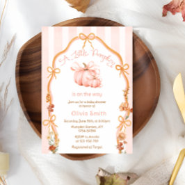 A Little Pumpkin Fall Autumn Floral Baby Shower Einladung
