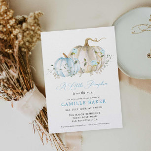 A Little Pumpkin Fall Boy Baby Shower Invitation Einladung